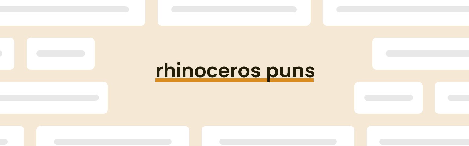 rhinoceros-puns