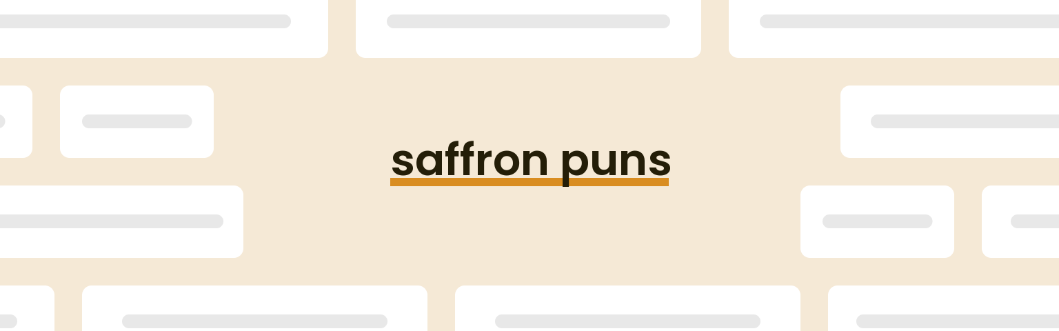 saffron-puns