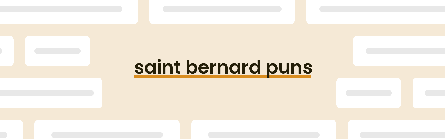saint-bernard-puns