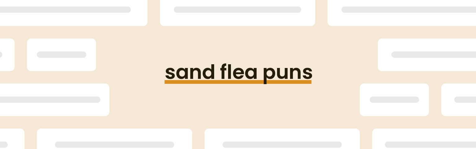 sand-flea-puns