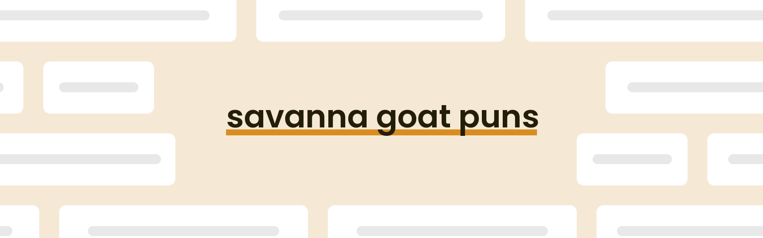 savanna-goat-puns