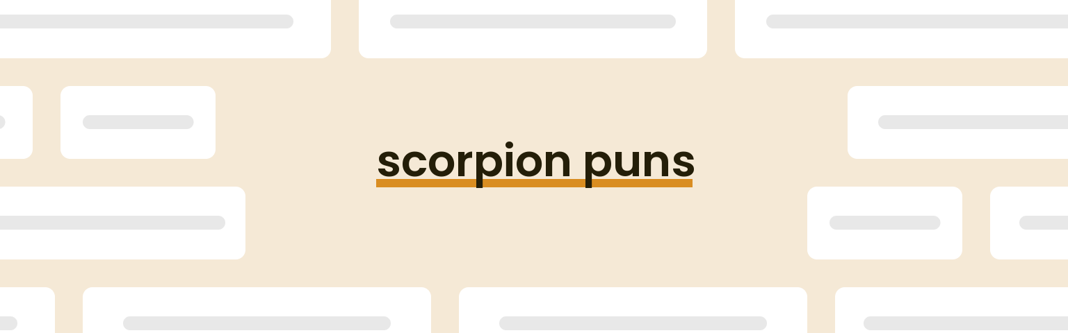 scorpion-puns