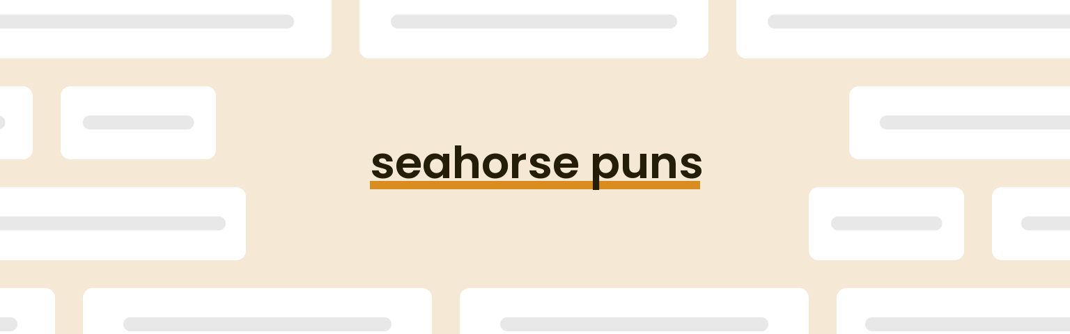 seahorse-puns