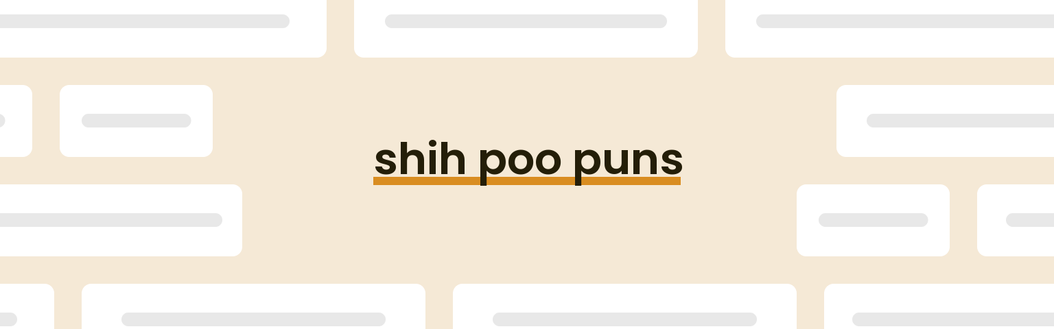shih-poo-puns