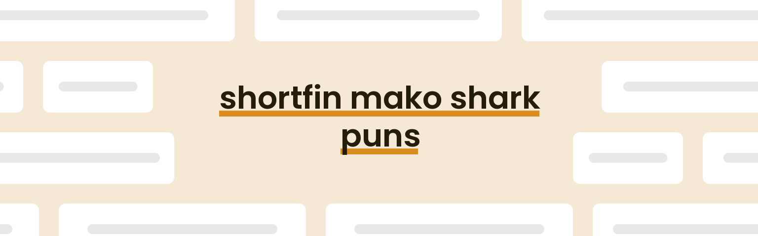 shortfin-mako-shark-puns