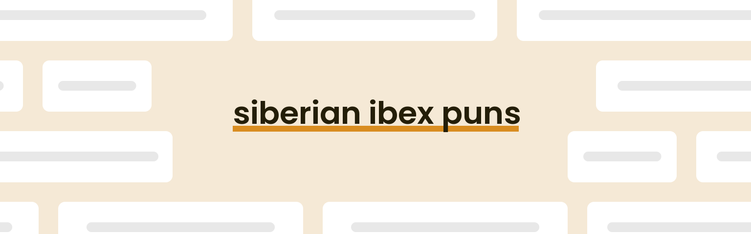 siberian-ibex-puns