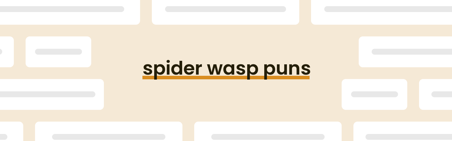 spider-wasp-puns