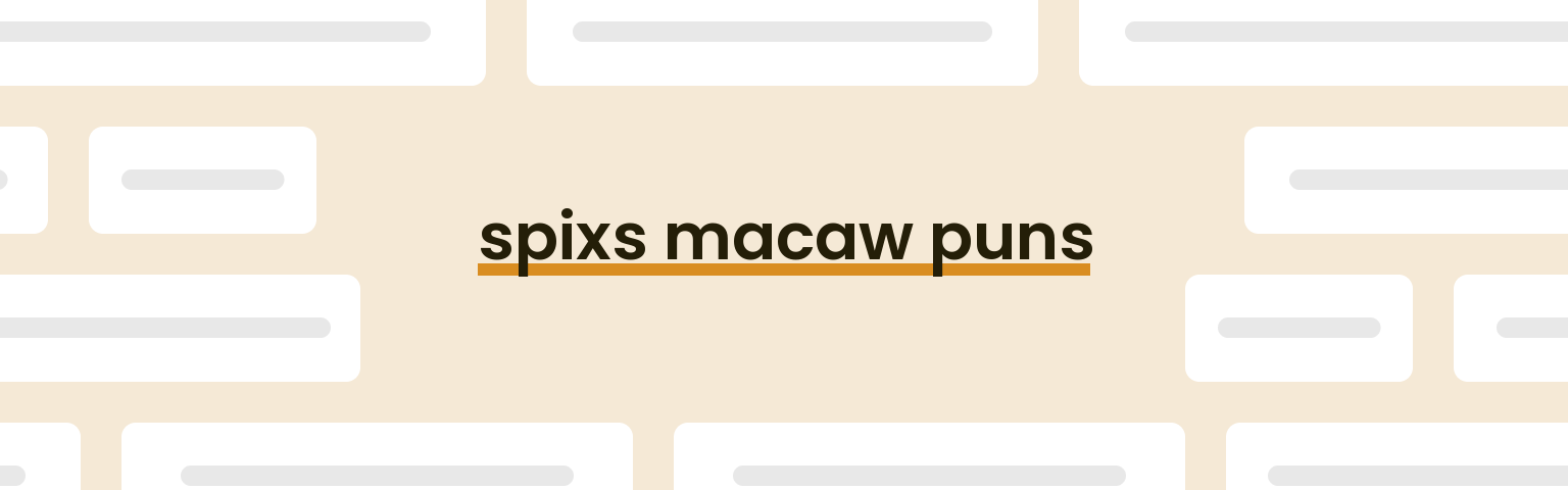 spixs-macaw-puns
