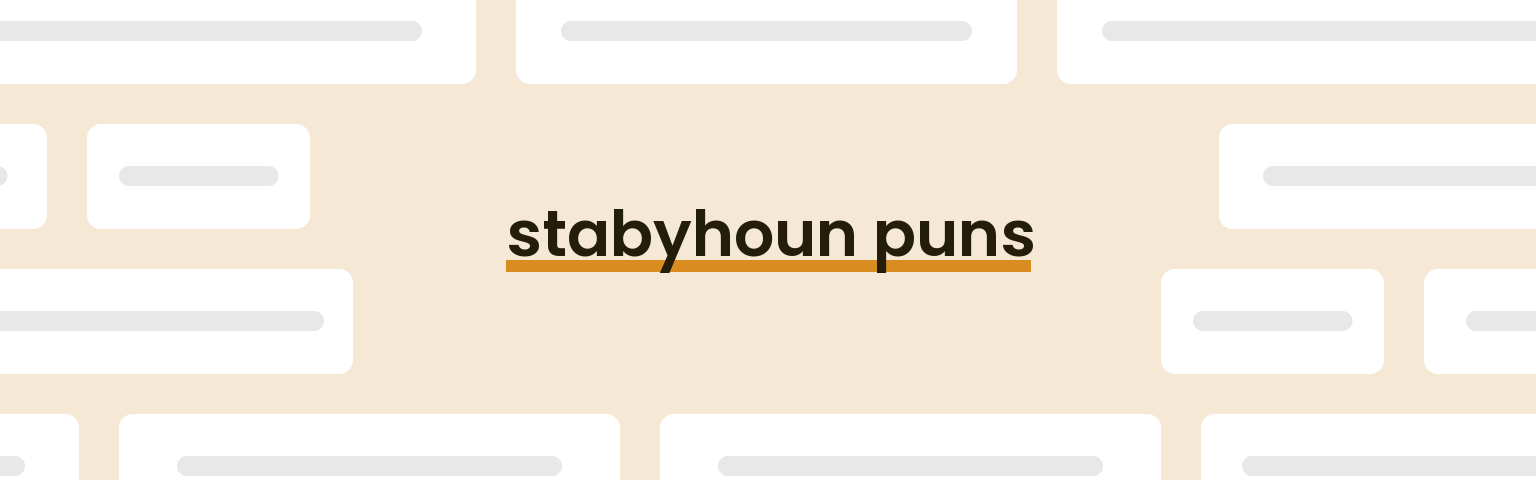 stabyhoun-puns