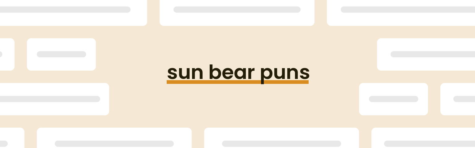 sun-bear-puns