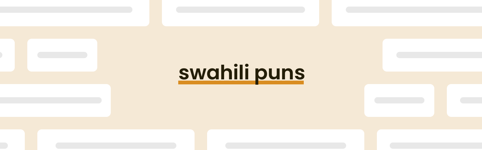 swahili-puns