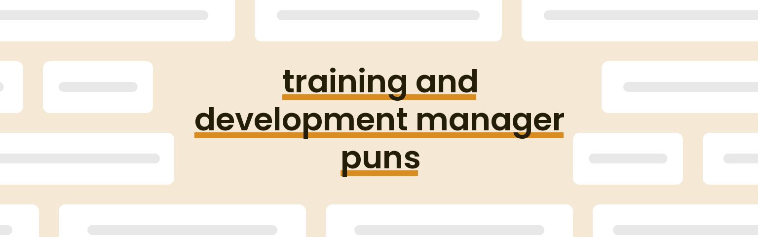 training-and-development-manager-puns