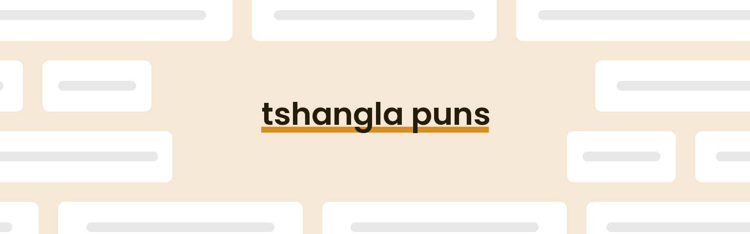 tshangla-puns
