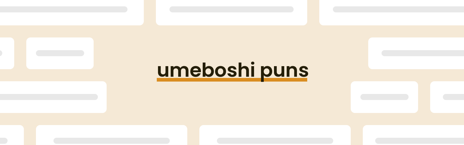 umeboshi-puns