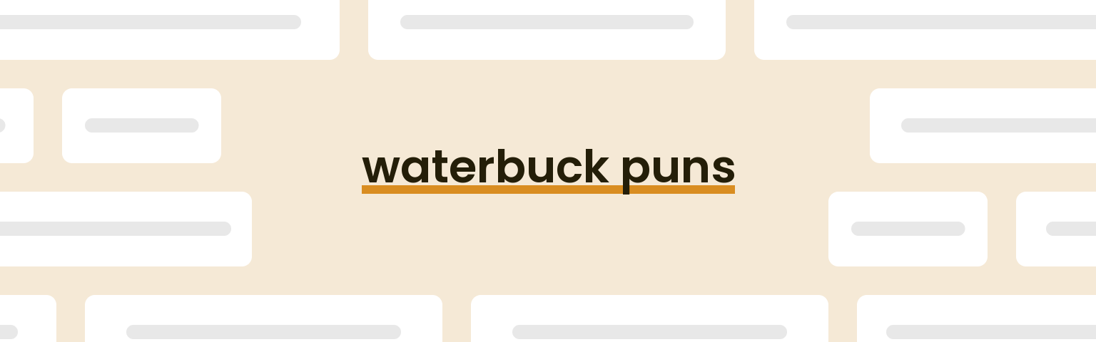 waterbuck-puns
