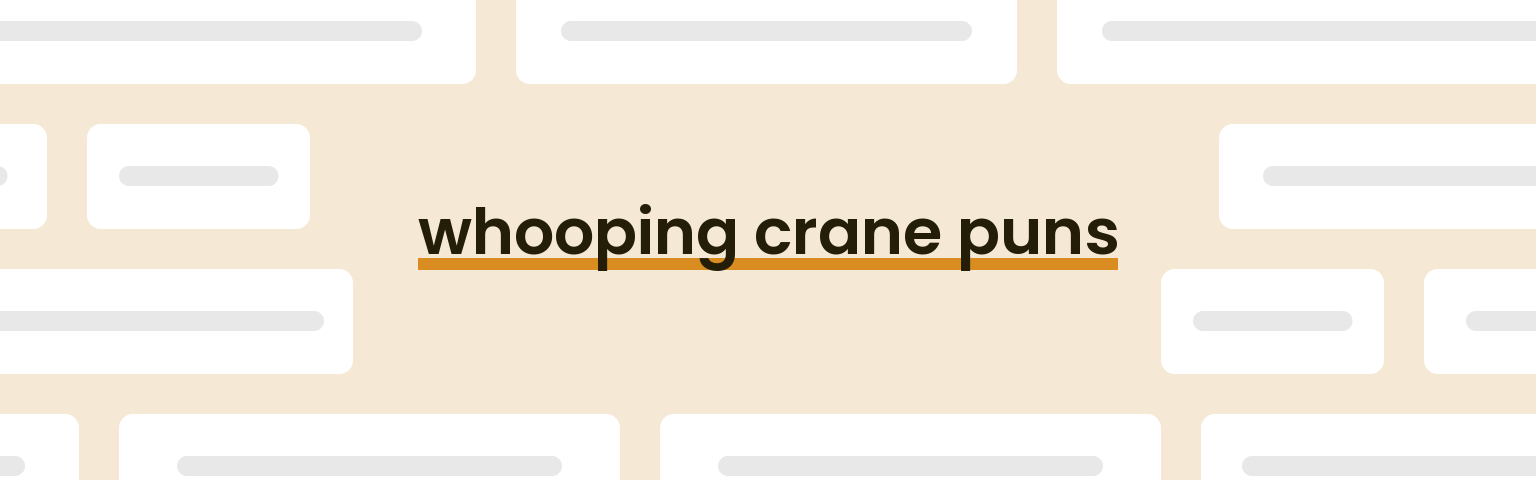 whooping-crane-puns