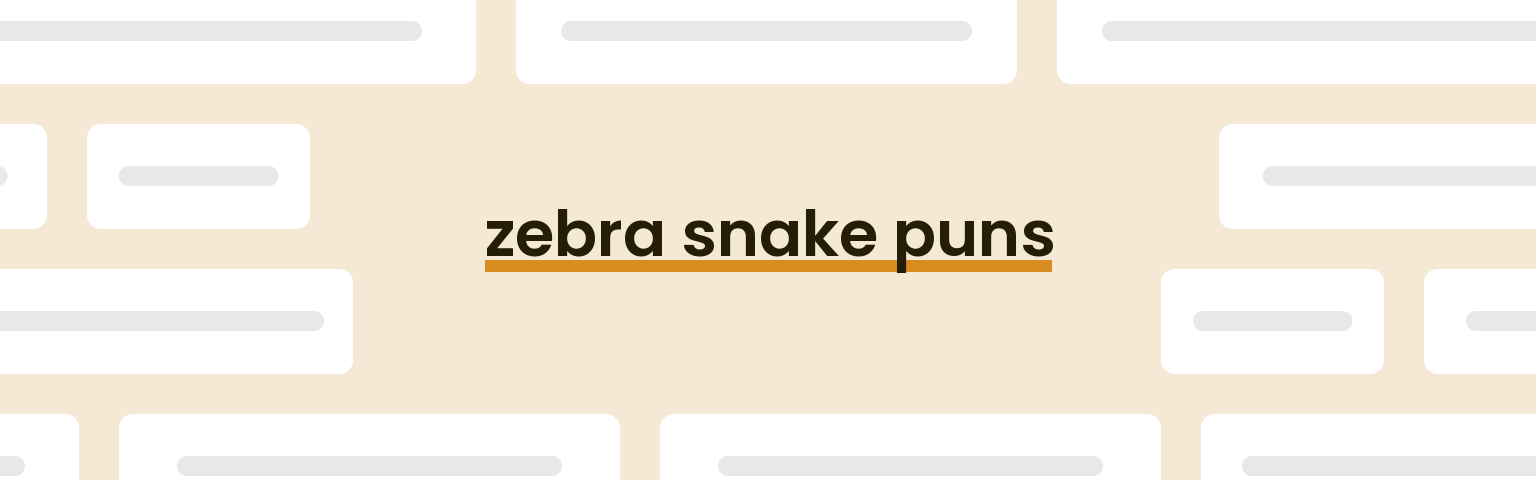 zebra-snake-puns